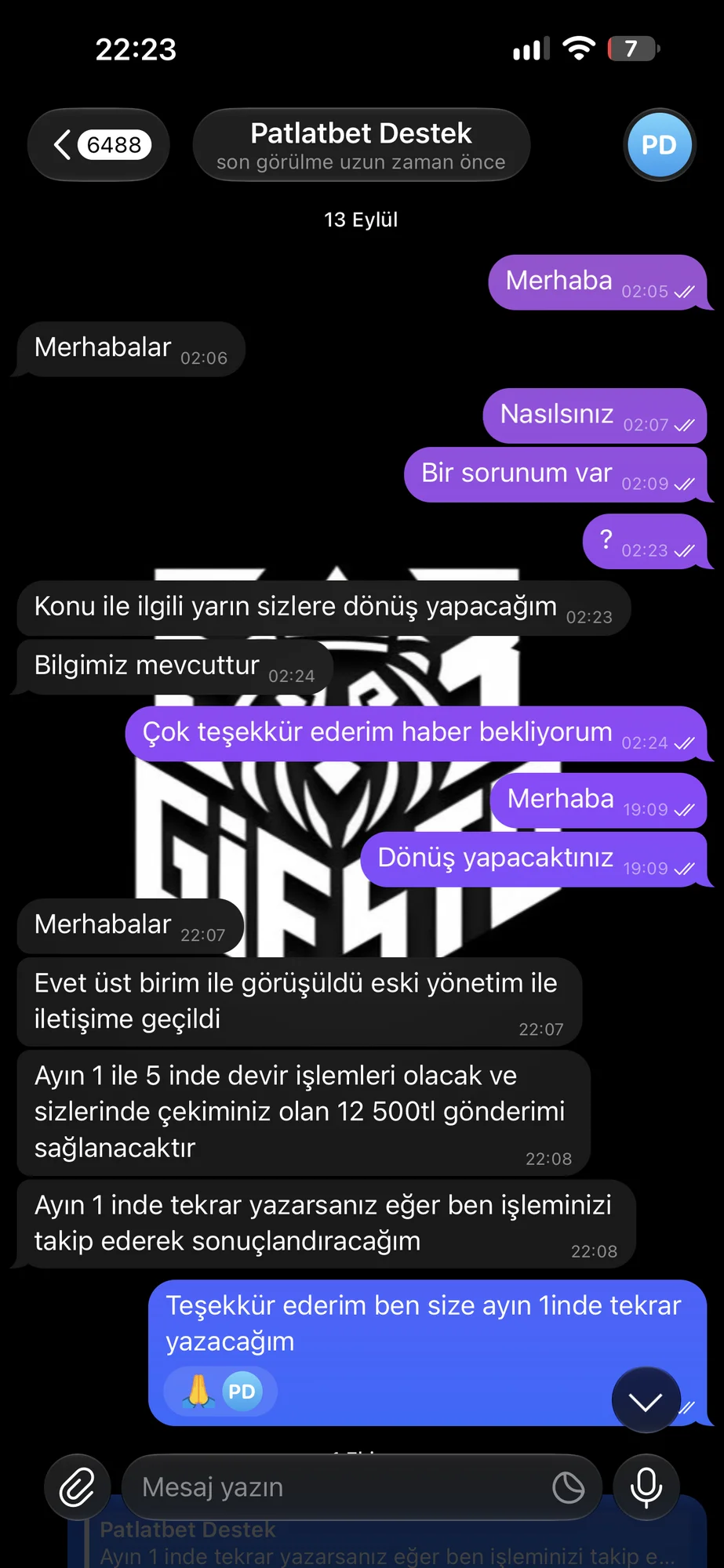 Patlatbet şikayet görseli